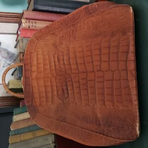 🐊 Leather Embossed Backpack